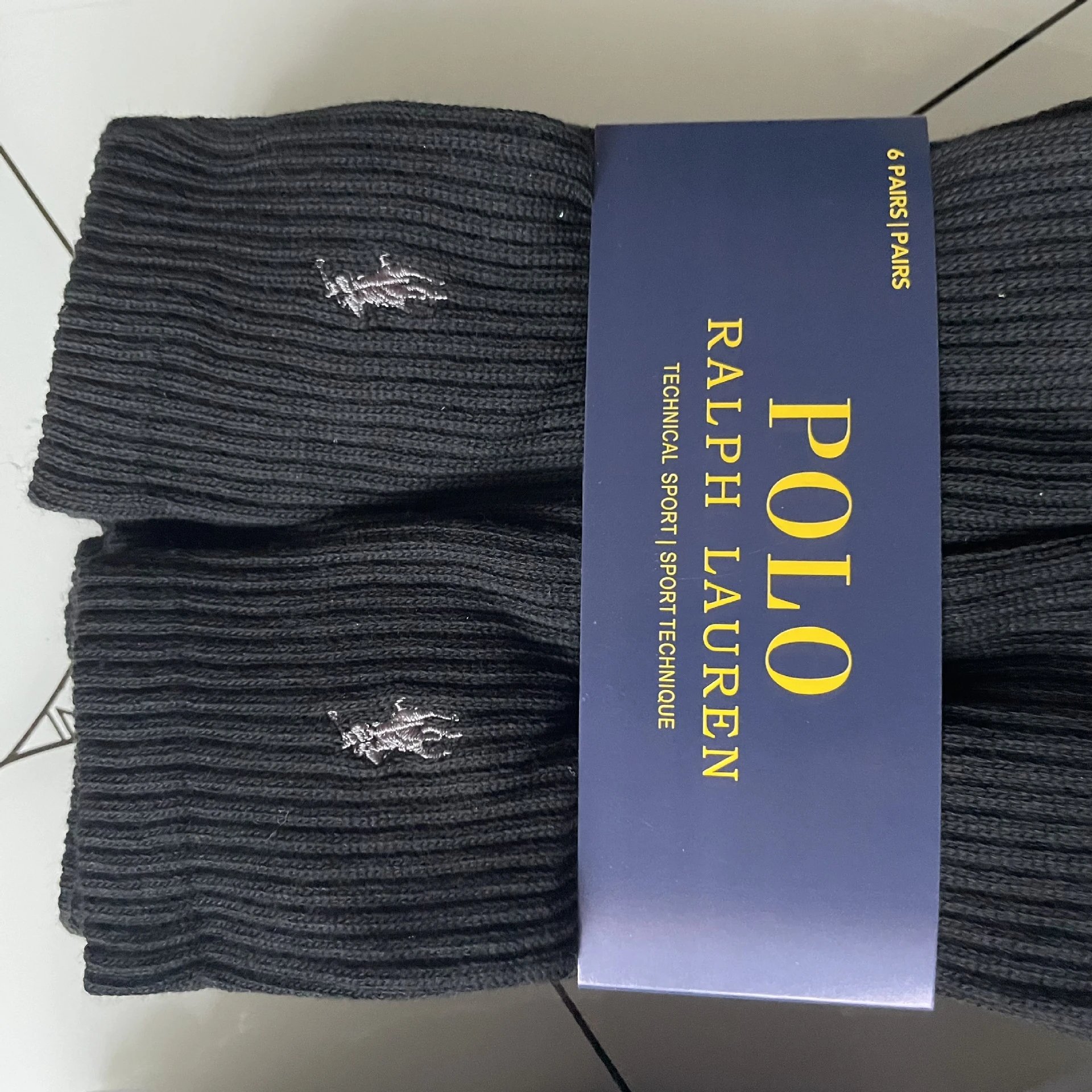 Polo Ralph Lauren Classic Crew Socks Black - 6