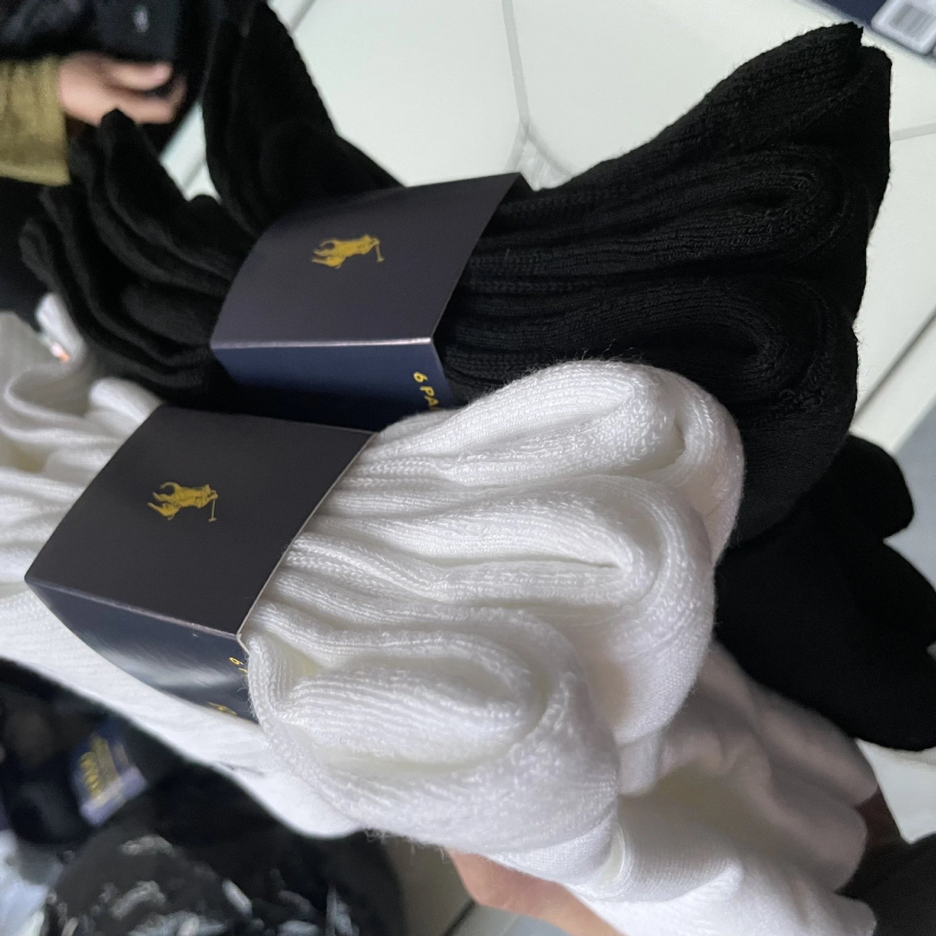 Polo Ralph Lauren Classic Crew Socks Black - 7