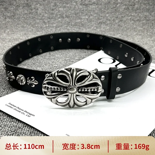Ouyue Belts Black Belt with Multicolour Cross Appliques and Decorative Buckle product detail image 22
