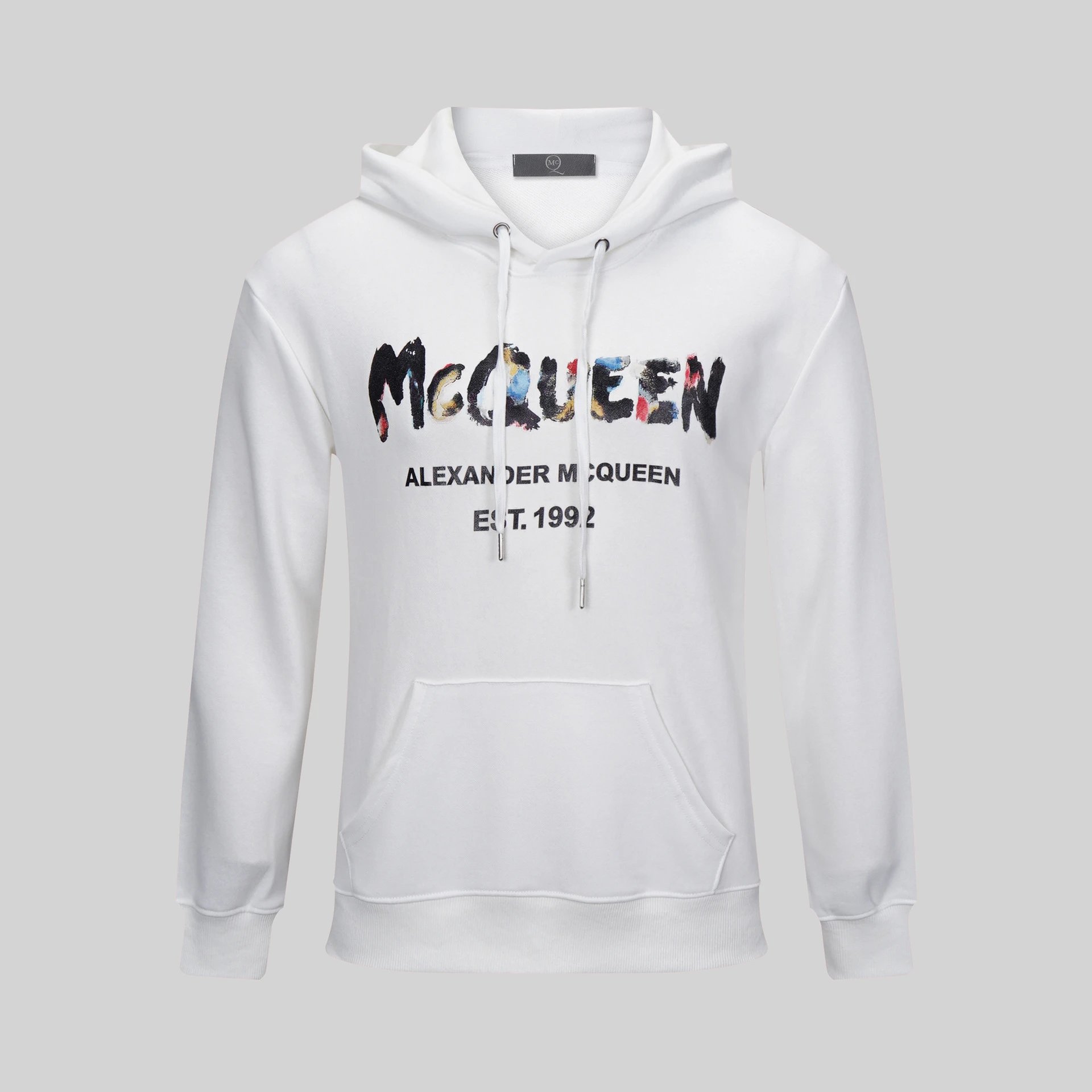 Alexander McQueen Painted Logo White Hoodie - 6