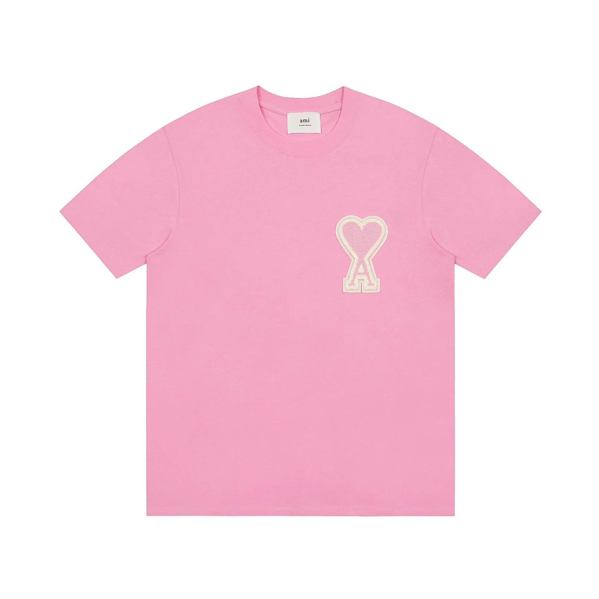 Ami Heart Logo T-Shirt Pink