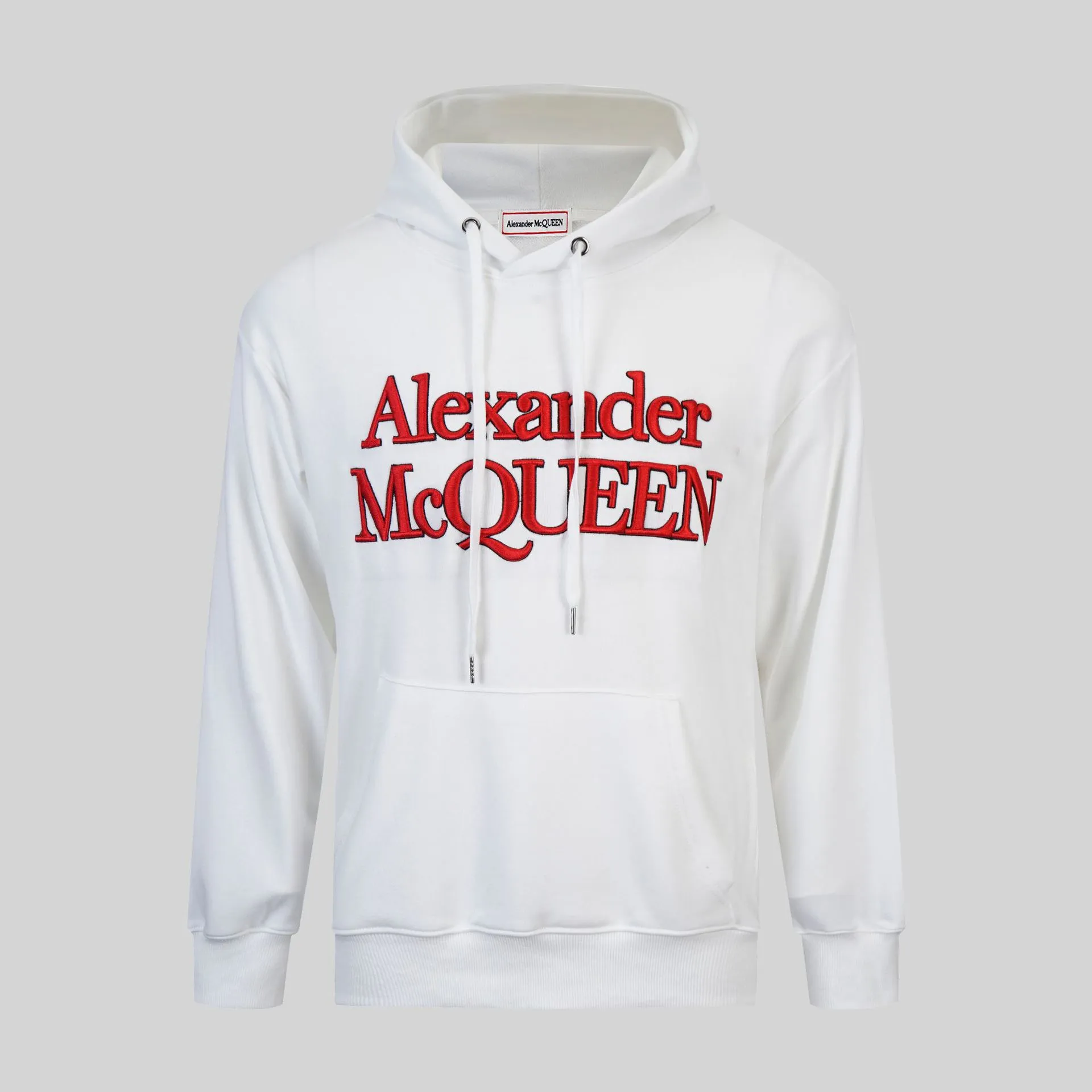 Alexander McQueen Red Embroidered Hoodie