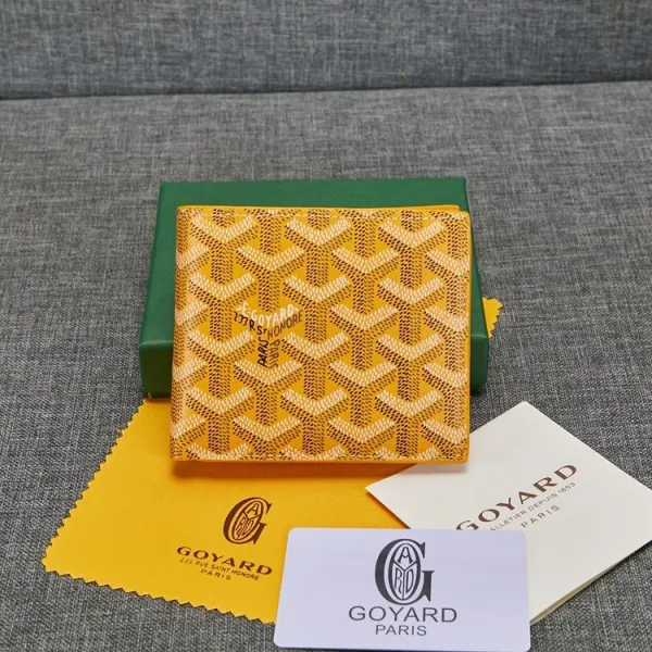 Goyard Saint Louis Bi-Fold Wallet Yellow Chevron - 18