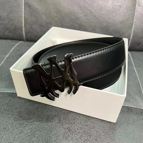 Design Gothic Logo Buckle Black Leather Belt product listing in Litbuy spreadsheet finds