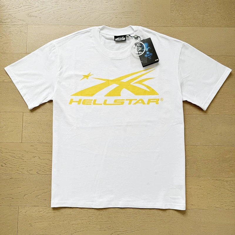 Hellstar Sport Logo Tee White Yellow