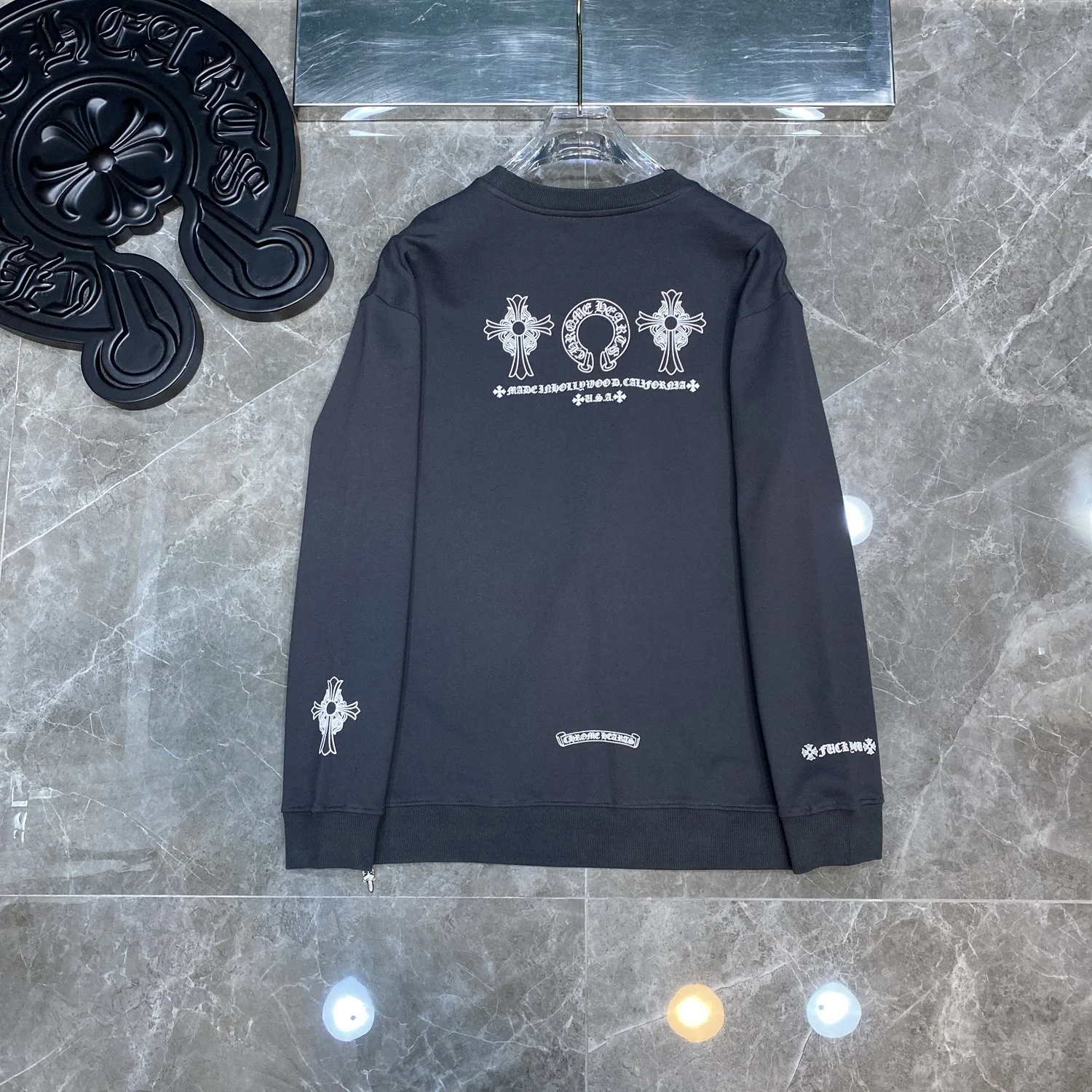 Chrome Hearts-Style Crewneck Sweatshirt
