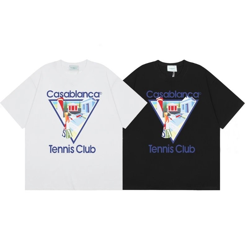 Casablanca Tennis Club Graphic T-Shirt Black - 8