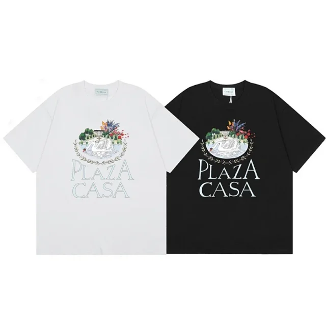 Casablanca T-Shirts Short-Sleeve Graphic Logo T-Shirt product detail image 16