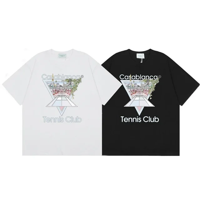 Casablanca T-Shirts Short-Sleeve Graphic Logo T-Shirt product detail image 18