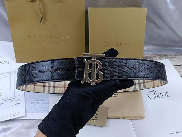 Burberry Belts Check Pattern Equestrian Knight Buckle product detail image 23