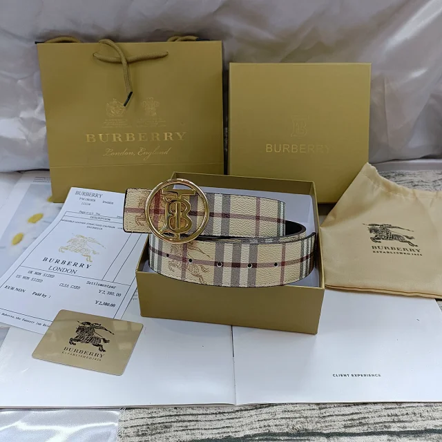 Burberry Belts Check Pattern Equestrian Knight Buckle product detail image 25