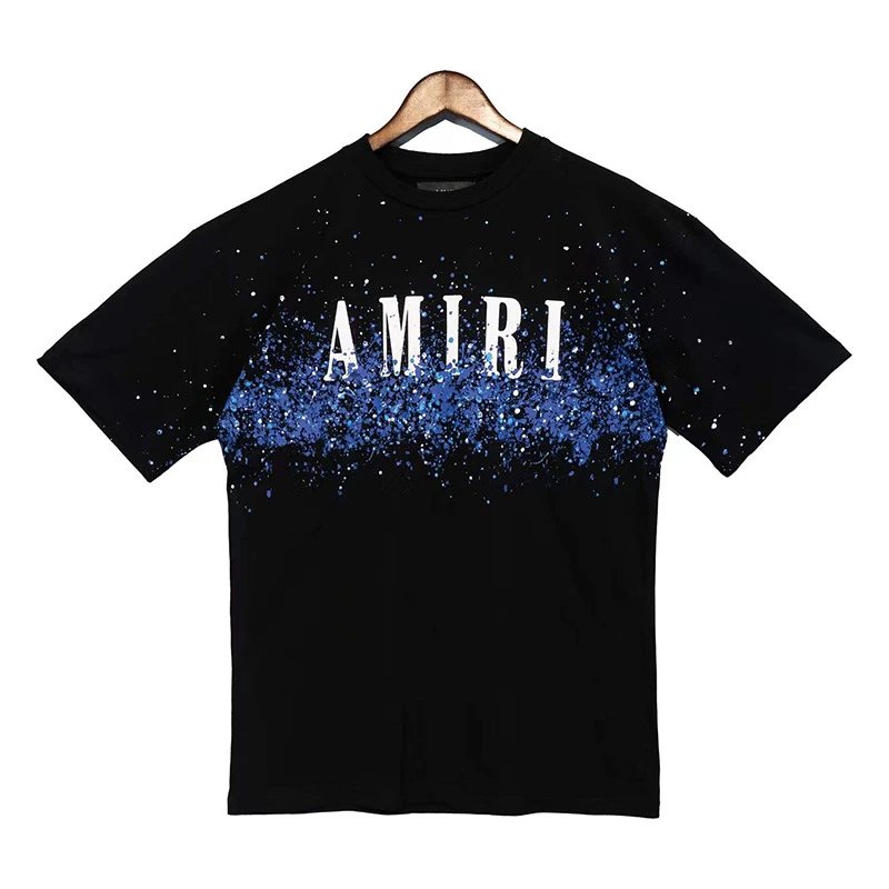 Amiri Paint Splatter Logo Tee Black