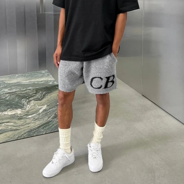 Cole Buxton CB logo knitwear and shorts image 4