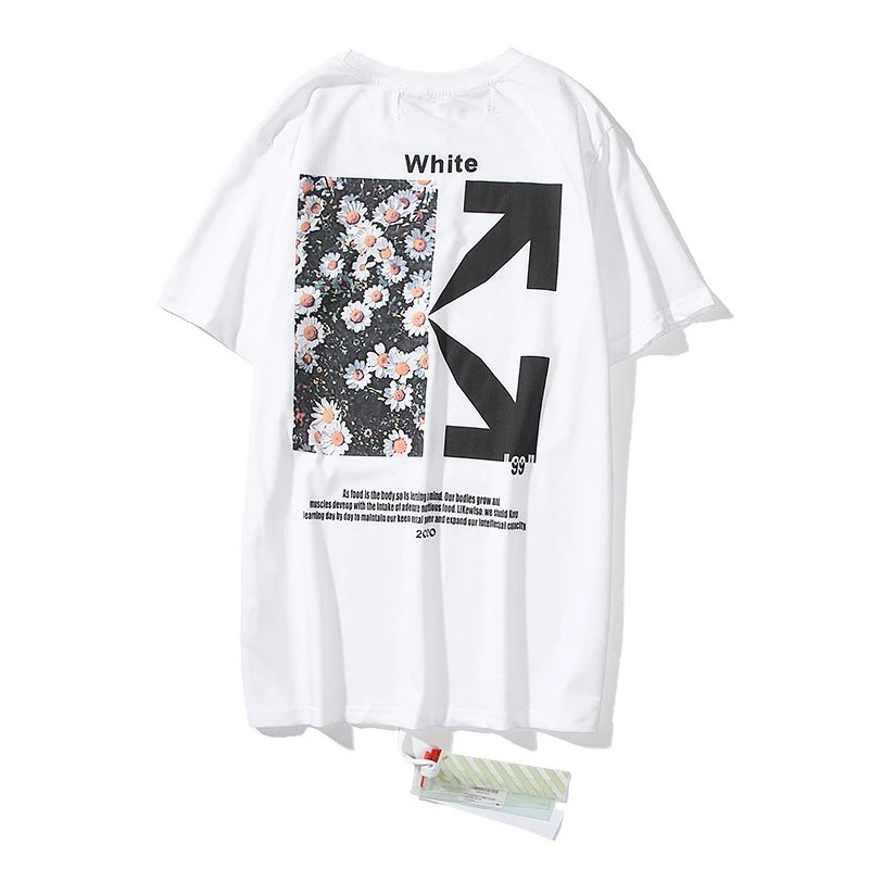Off-White T-Shirt White/Black Floral