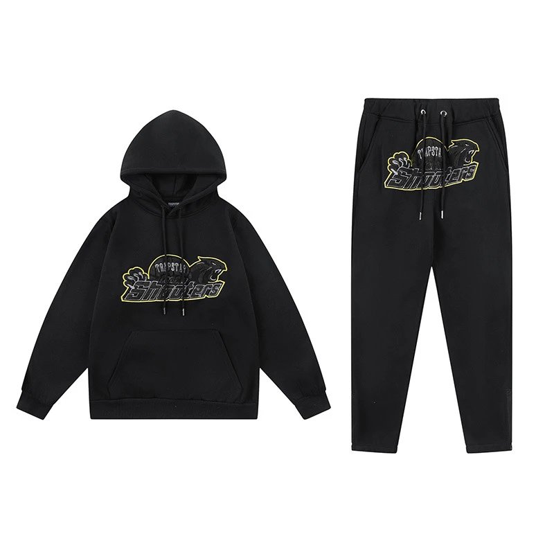 Trapstar Black Logo Hoodie and Sweatpants Set - 9