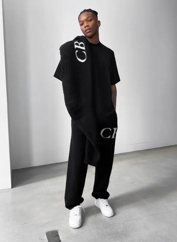 Design CB Logo Knit Hoodie White Hoodie - 13