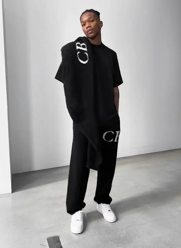 Cole Buxton CB logo knitwear and shorts product detail image 10