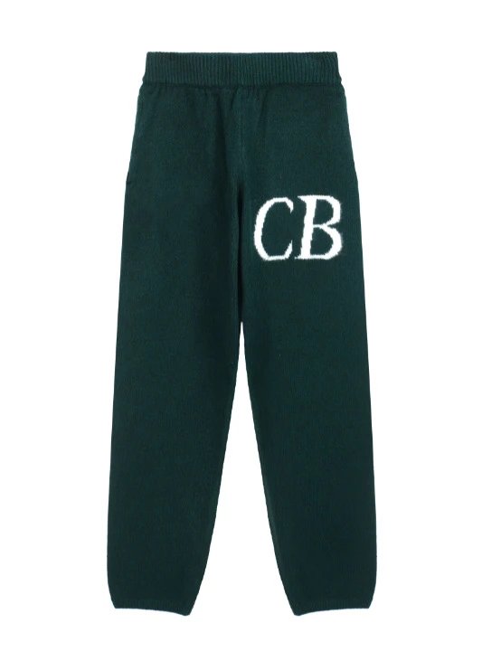Cole Buxton CB logo knitwear and shorts — M986 dark green