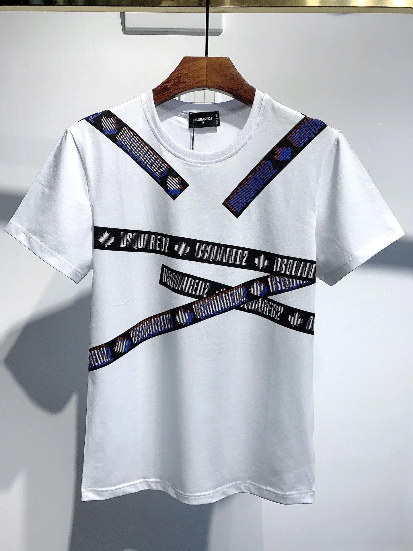 Dsquared2 Tape Logo Tee White Multicolor
