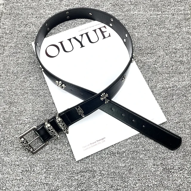 Ouyue Belts Black Belt with Multicolour Cross Appliques and Decorative Buckle product detail image 38