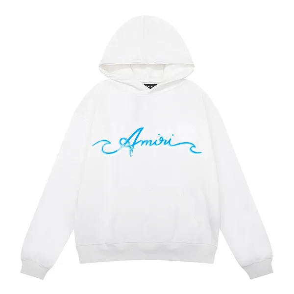Amiri Script Logo White Hoodie - 1