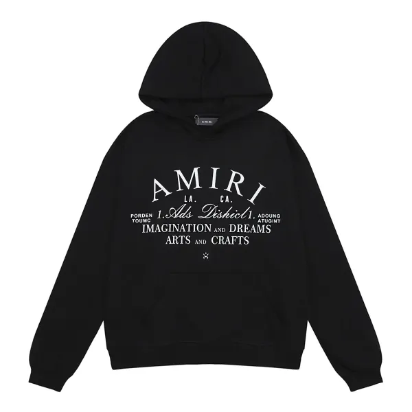 Amiri Archive Print Hoodie Black - 1