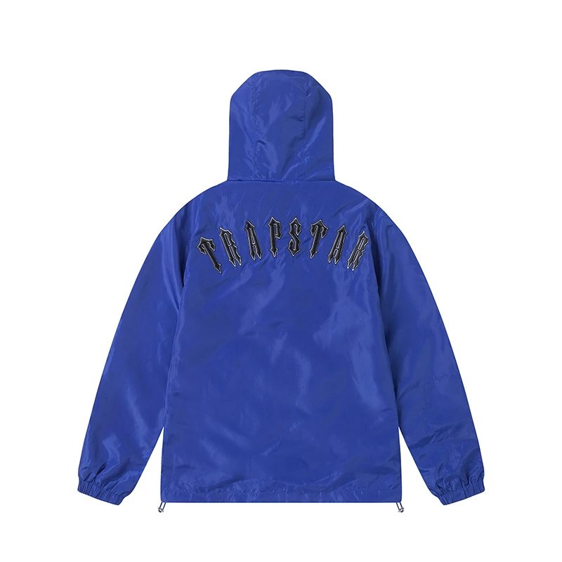 Trapspar Windbreaker Jacket Royal Blue Outerwear - 20