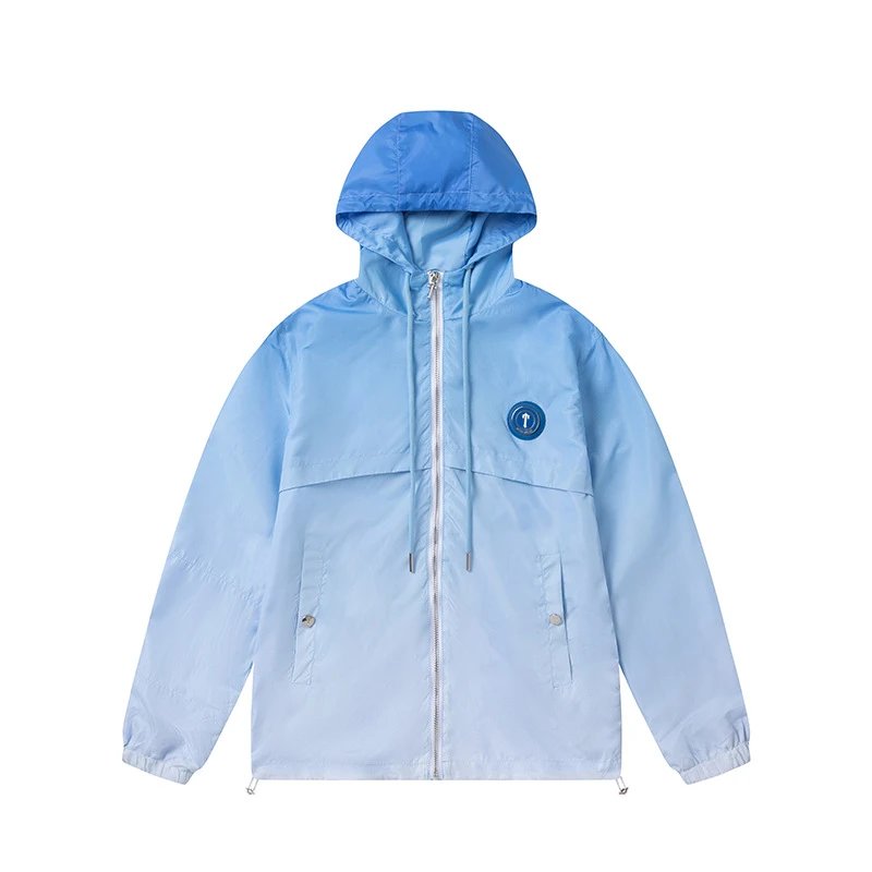 Trapspar Windbreaker Jacket Royal Blue Outerwear - 22