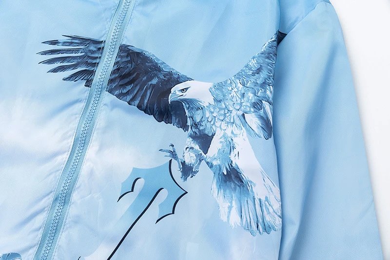 Trapspar Windbreaker Jacket Royal Blue Outerwear - 38