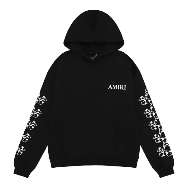Amiri Cross Logo Hoodie Black - 1