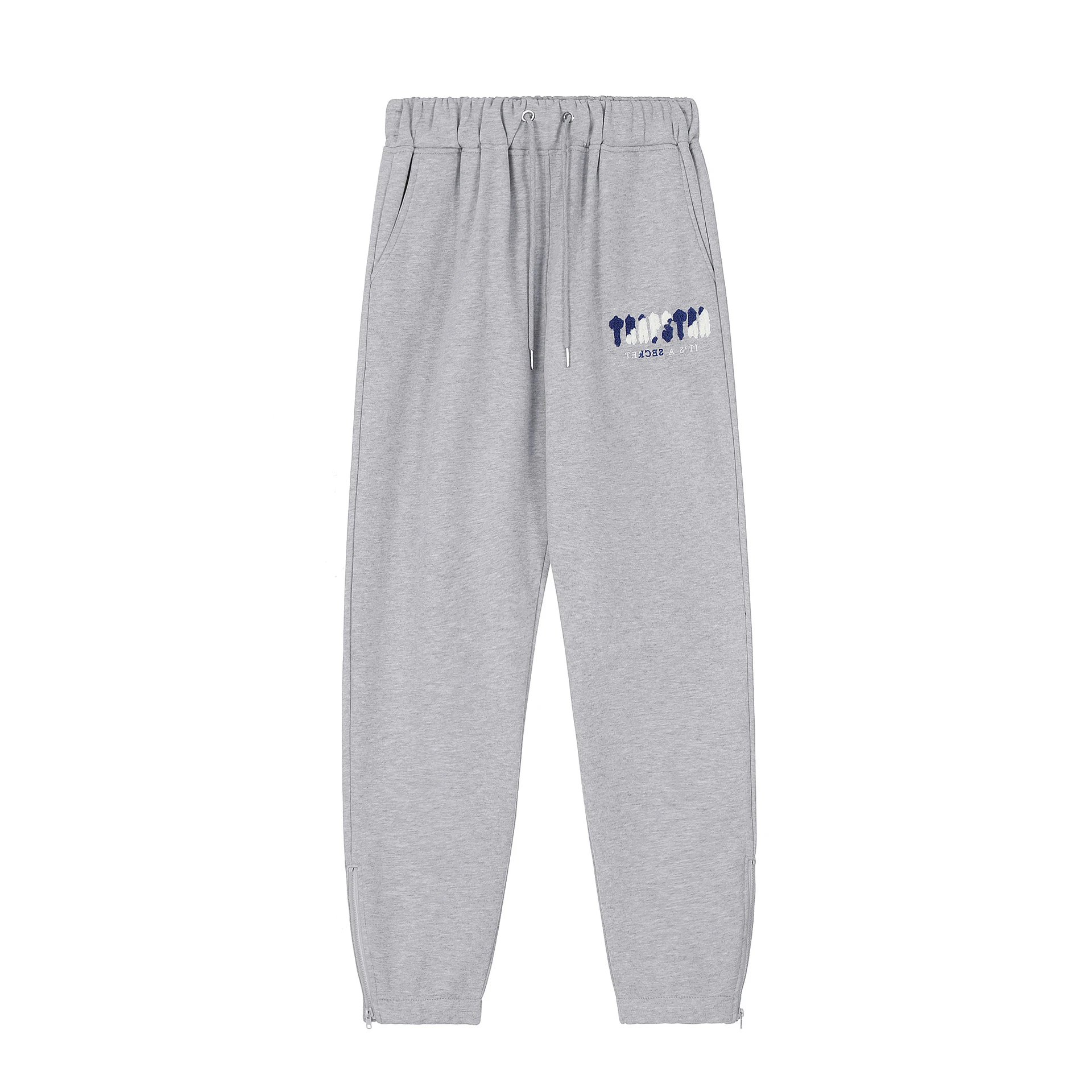 Trapstar Chenille Script Sweatpants Grey Navy White