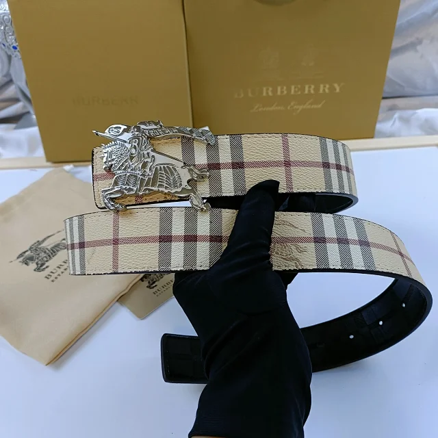 Burberry Belts Check Pattern Equestrian Knight Buckle product detail image 15