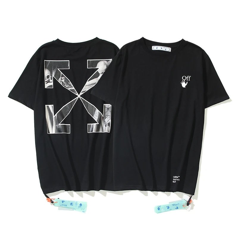Off-White Diagonal Skull Tee Black