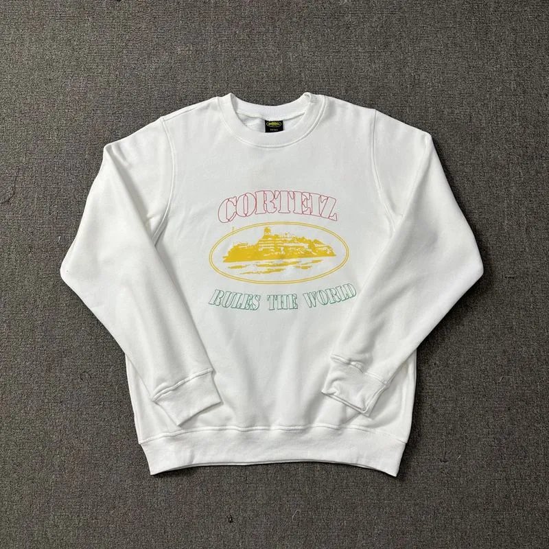 Cortez Rules The World White Graphic Hoodie - 32