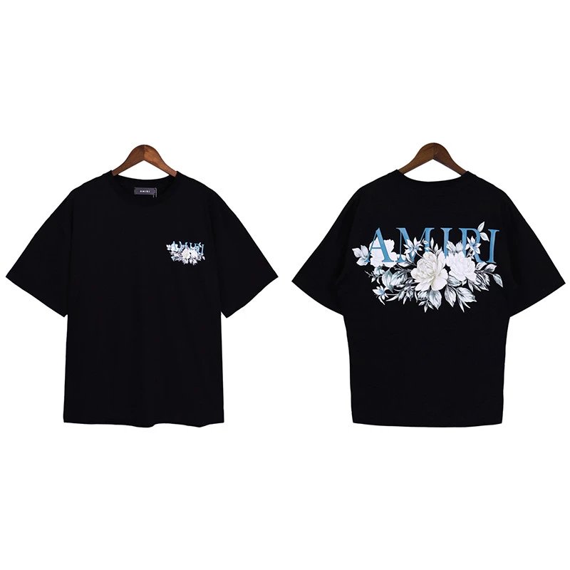 Amiri Floral Logo Tee Black