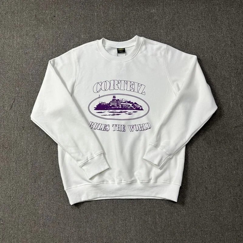 Cortez Rules The World White Graphic Hoodie - 37