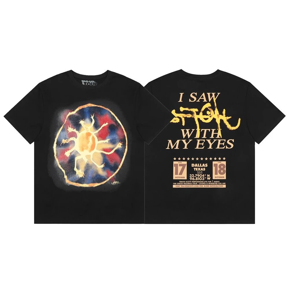 Design Utopia Live Circus Maximus Tour White Graphic T-Shirt T-Shirts - 5