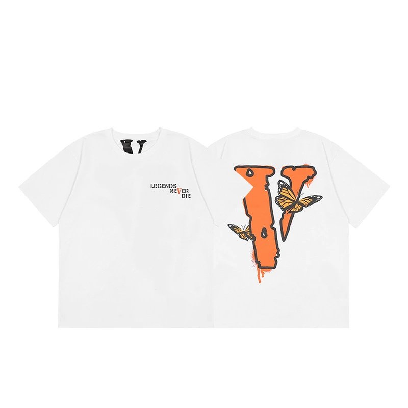 Cherry blossom short sleeved sketch embroidery lip print graffiti print short sleeved T-shirt - KR