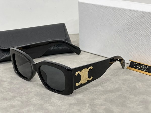 Celine Square Frame Sunglasses Black with Gold Logo product listing in Litbuy spreadsheet finds