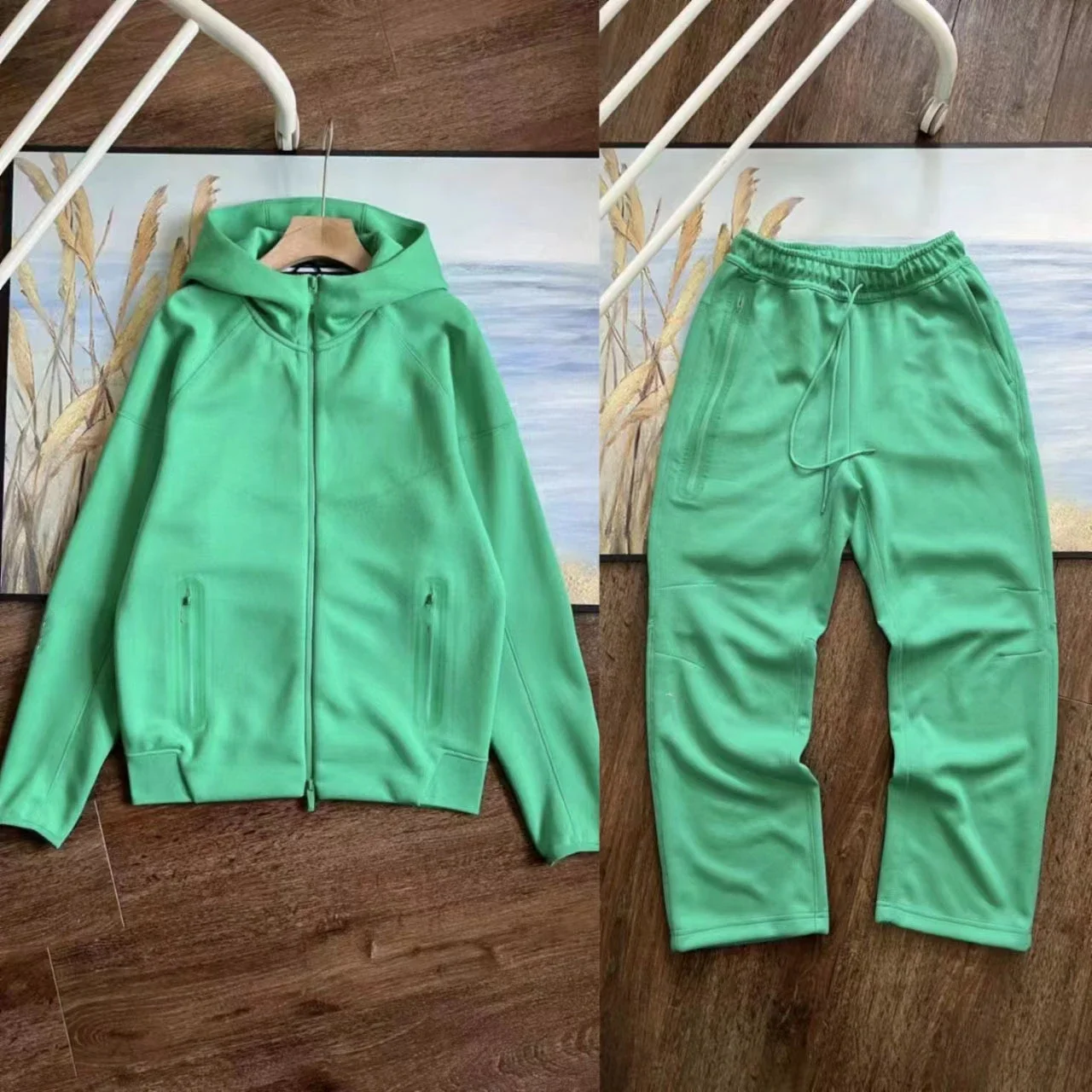 Nike Tech-Style Double-Knit Zip-Up Sweatshirt & Pants Set - rep zestawy