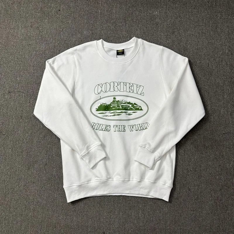 Cortez Rules The World White Graphic Hoodie - 35
