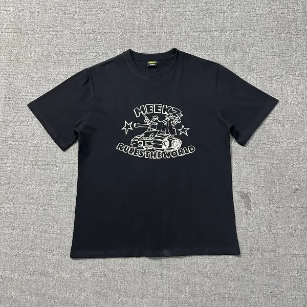 MEEKS Rules The World Graphic T-Shirt Black - 19