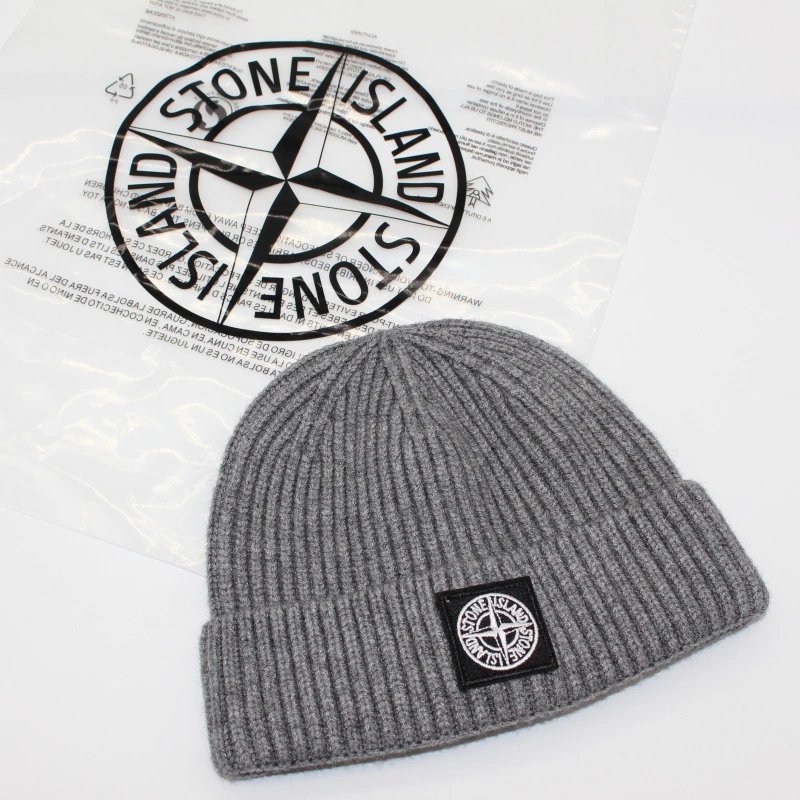 Stone Island Ribbed Knit Beanie Blue - 6