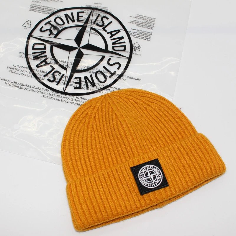 Stone Island Ribbed Knit Beanie Blue - 10