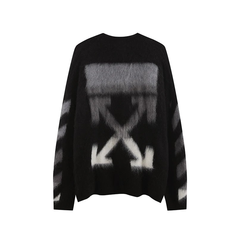 Off-White Gradient Mohair Sweater Pink Multicolor - 11