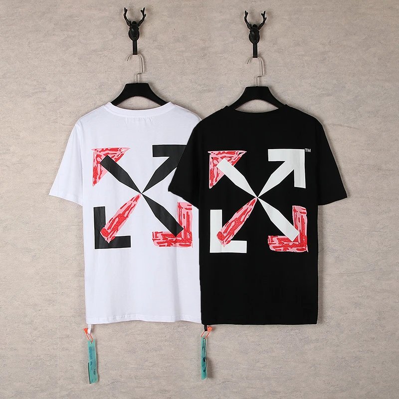 Off-White Arrow Print T-Shirt Black and White - 12