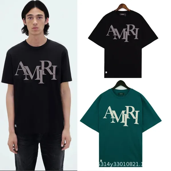 Amiri Bold Logo Neon Green T-Shirt - 34