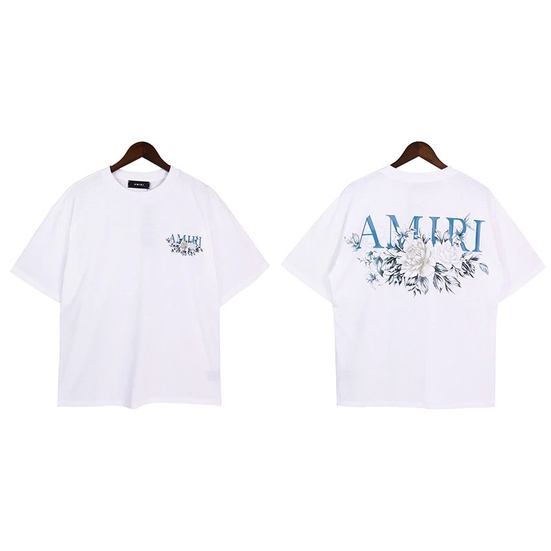 Amiri Floral Logo Tee White