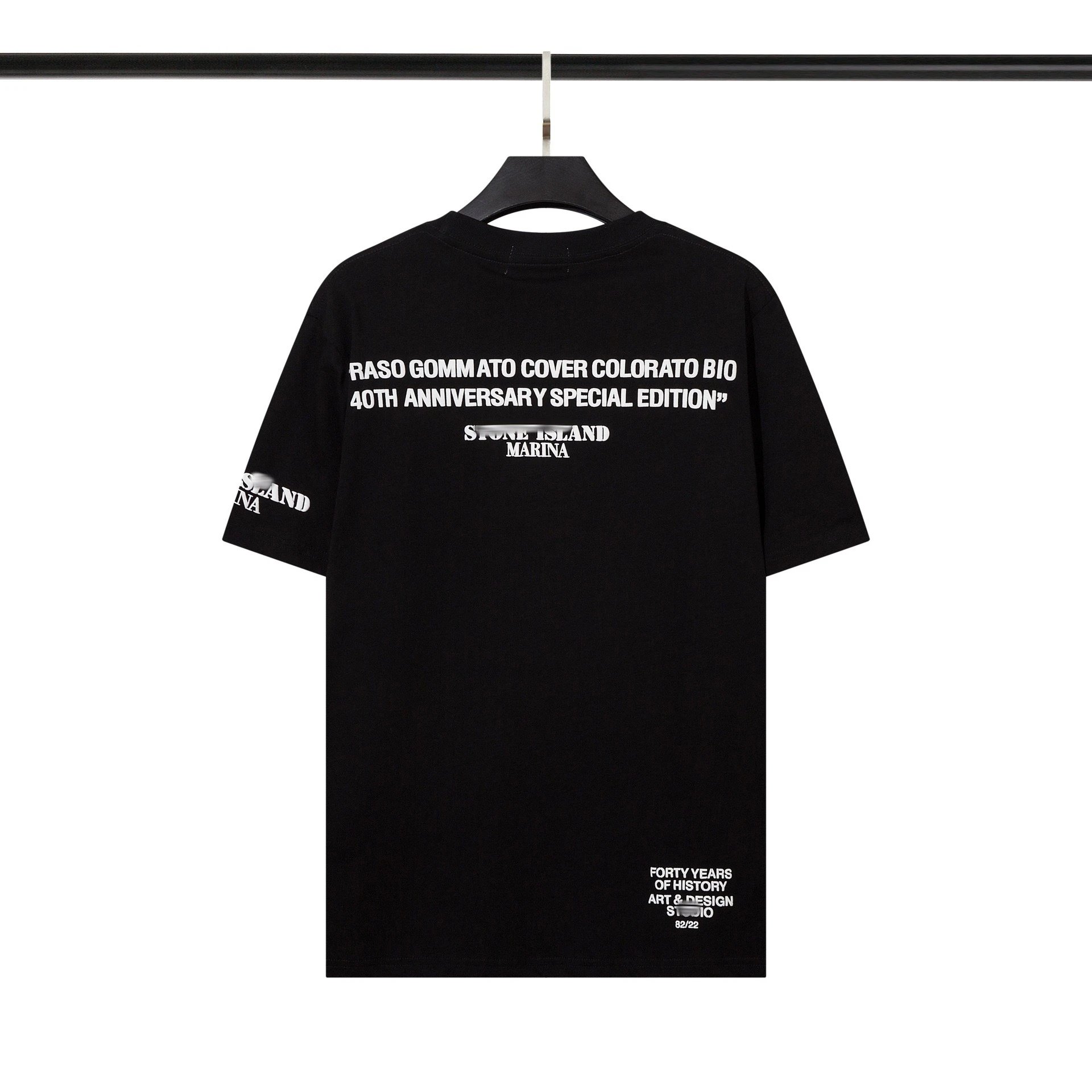 Stone Island Black Compass Patch T-Shirt - 4