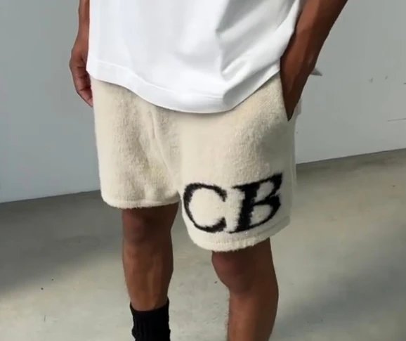 Design CB Logo Knit Hoodie White Hoodie - 50